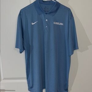 North Carolina Nike UNC Blue Stripe Golf Polo Shirt mens classic fit XL